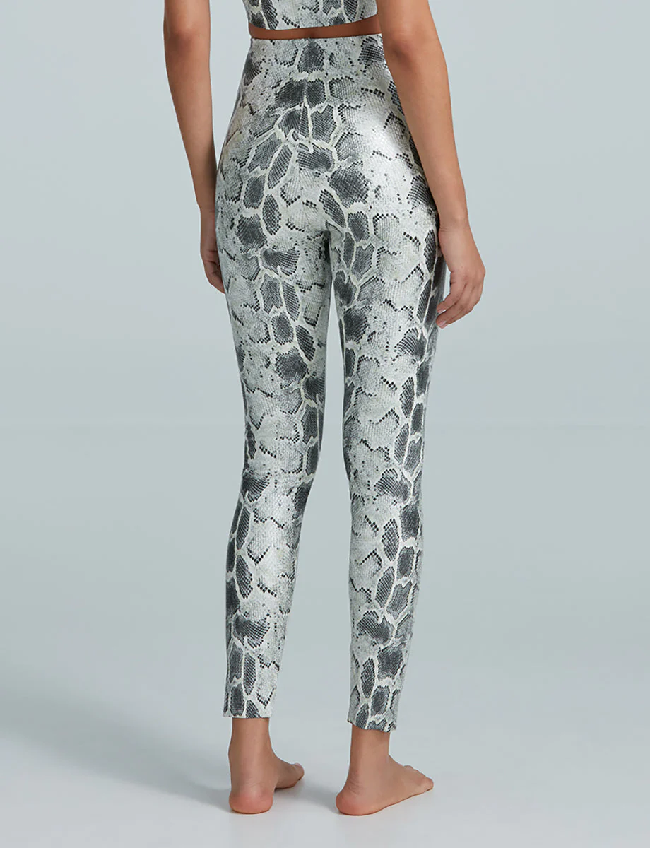 Faux Leather Animal Legging