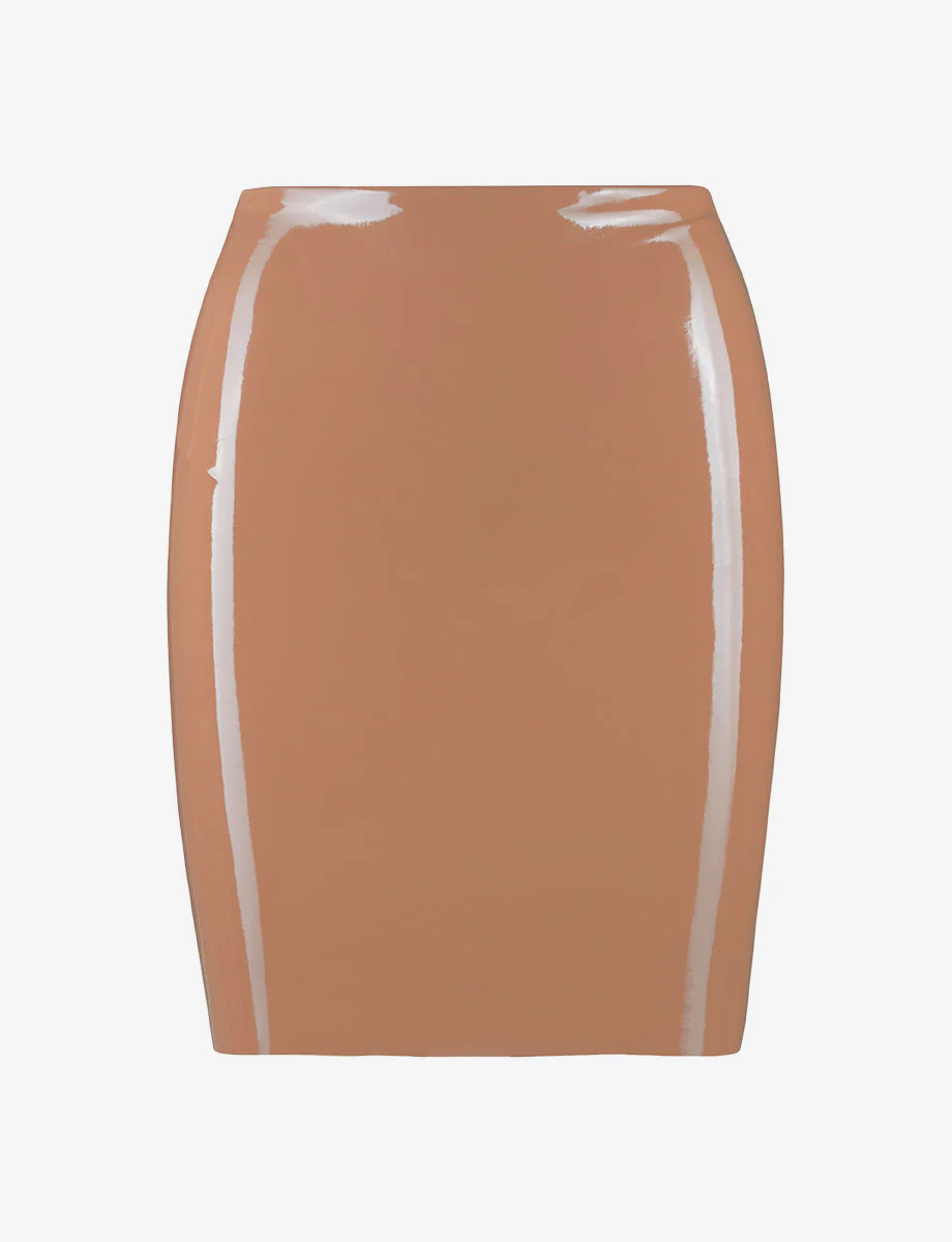 Faux Patent Leather Mini Skirt