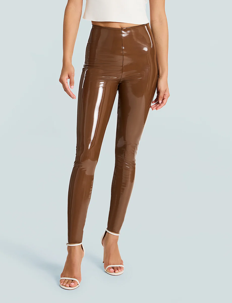Faux Patent Leather Legging