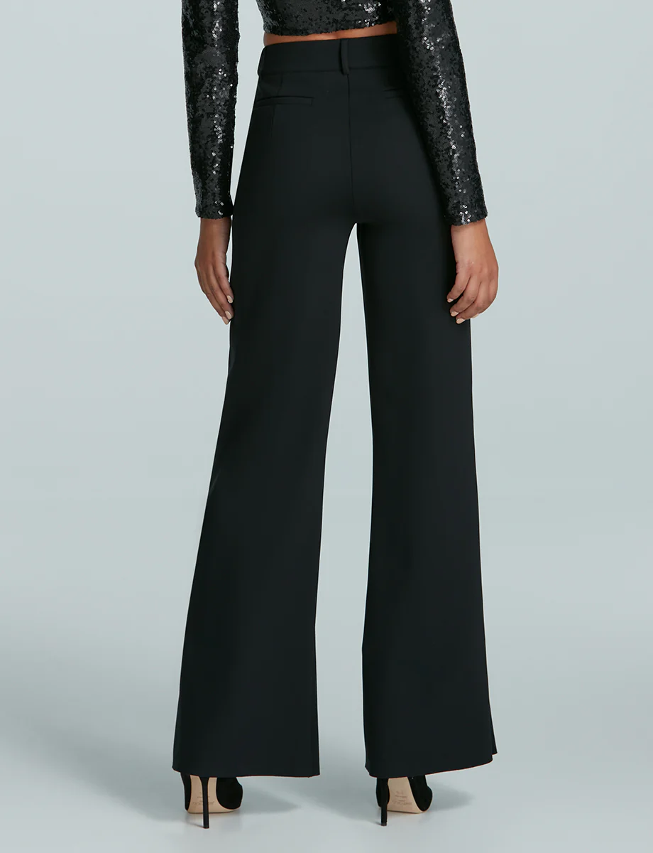 Neoprene CEO Wide Leg Trouser