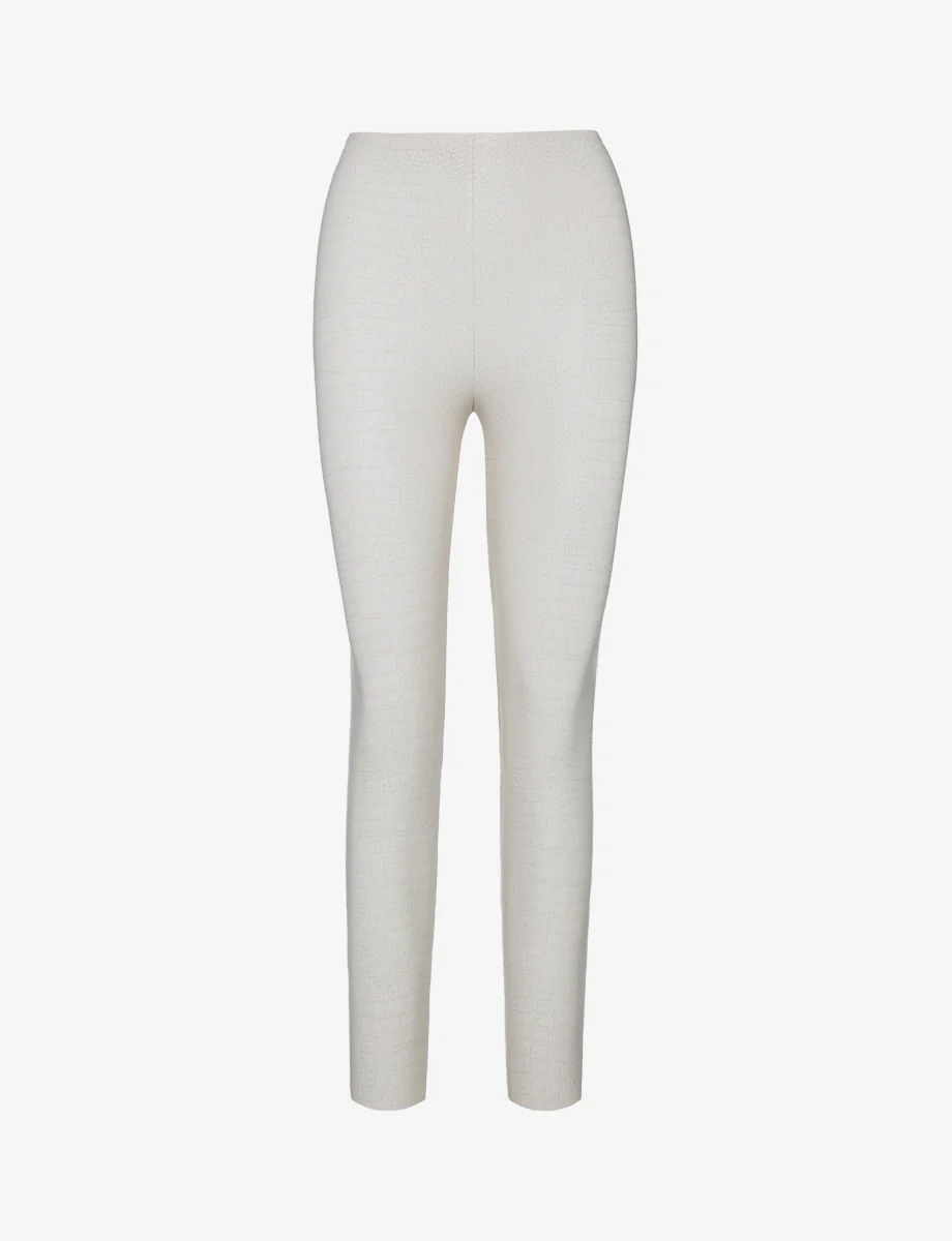 Faux Leather Animal Legging