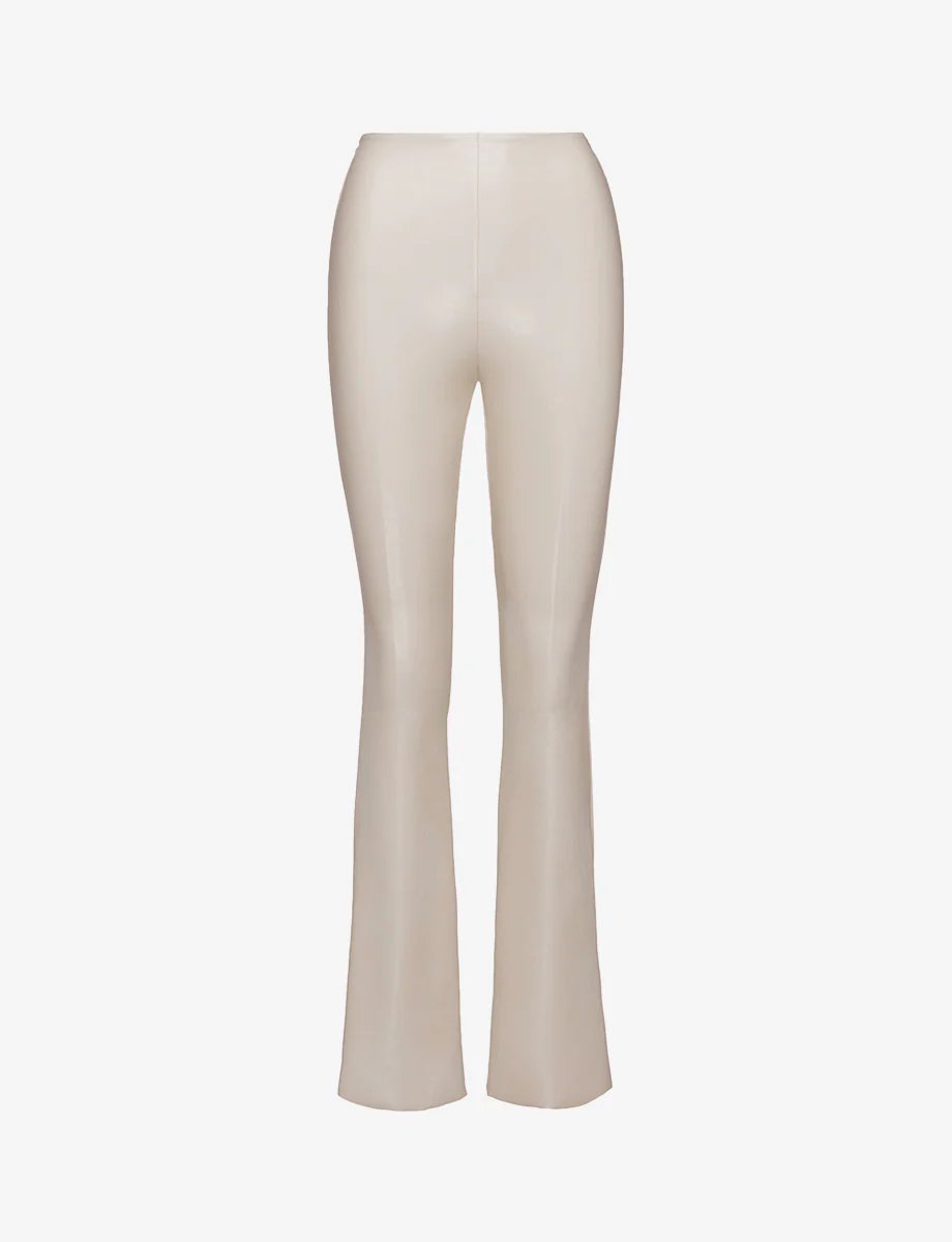 Faux Leather Flared Legging