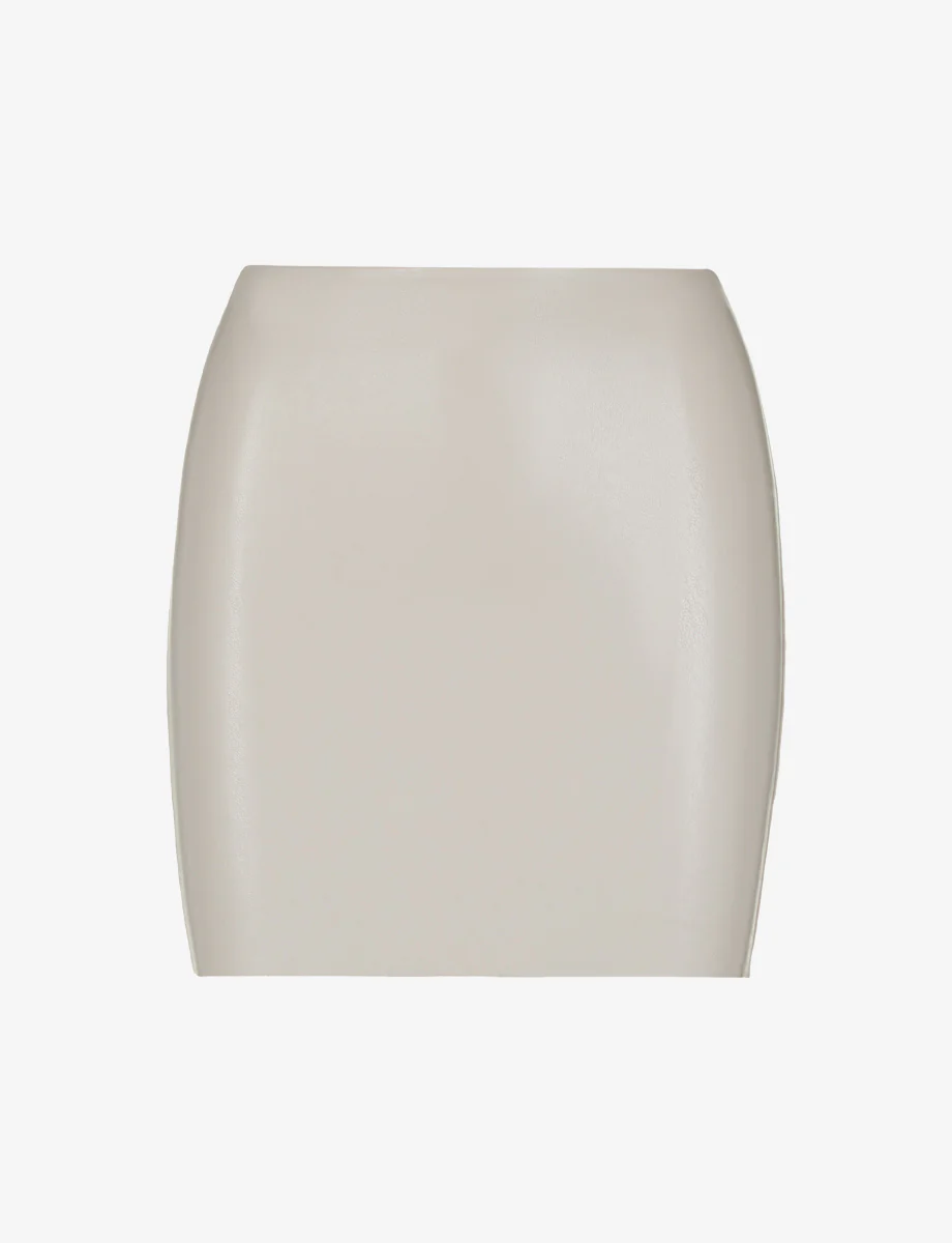 Faux Leather Micro-Mini Skirt
