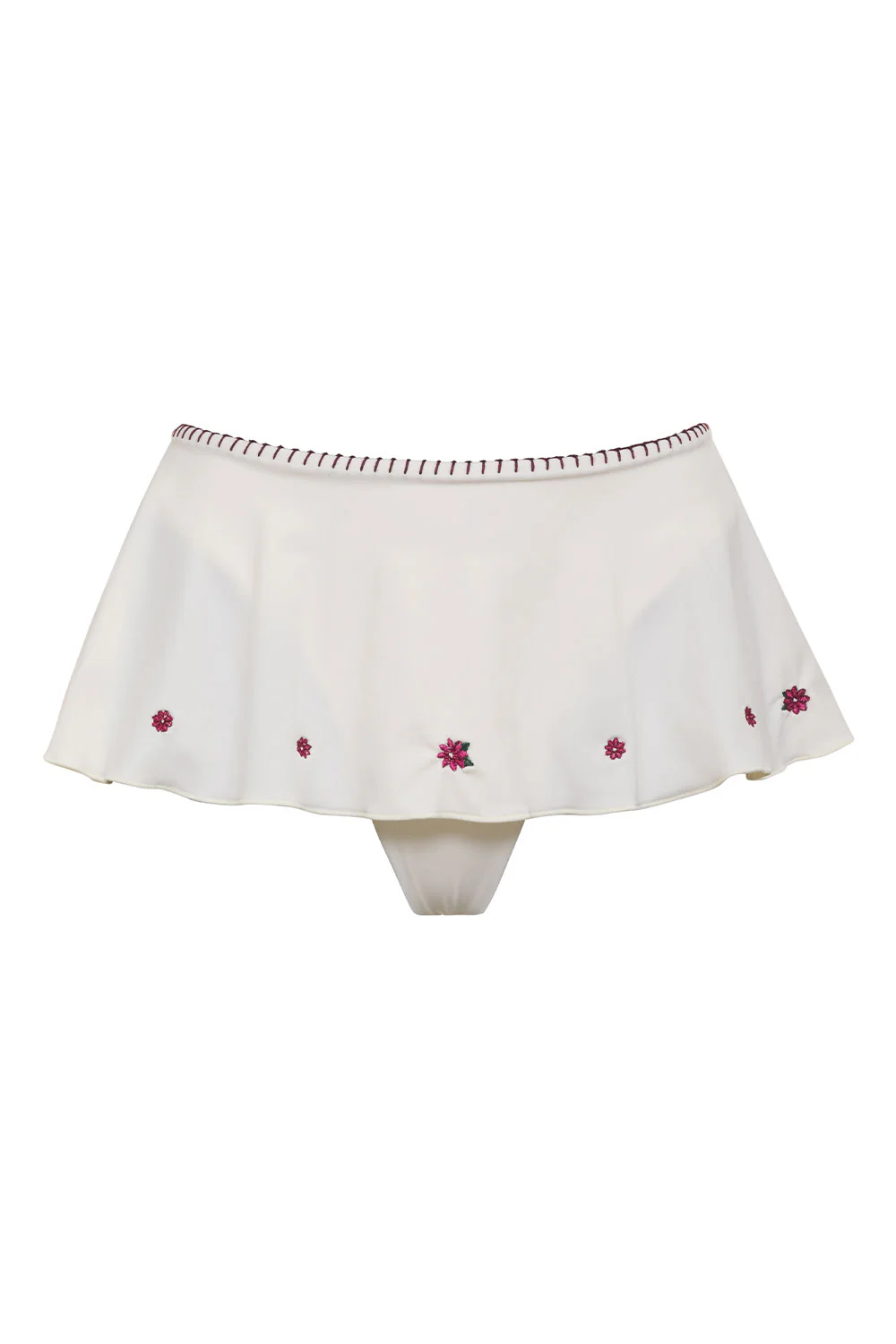 Izabella Embroidered Swim Skirt Bikini Bottom - Sea Fairy