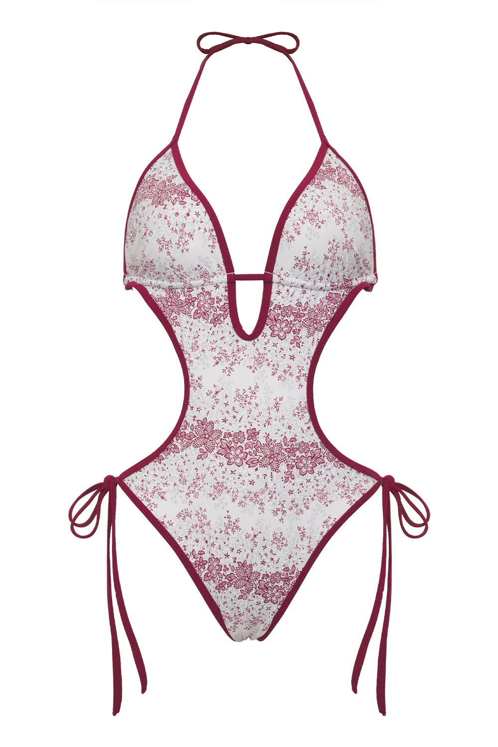 Adriana Floral Monokini One Piece Swimsuit - Bisous Lace
