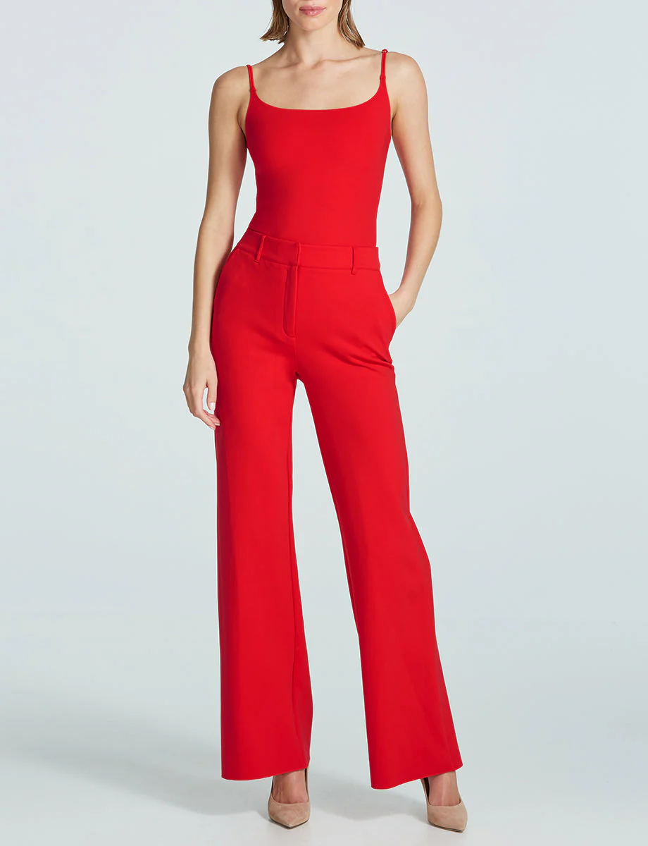 Neoprene CEO Wide Leg Trouser