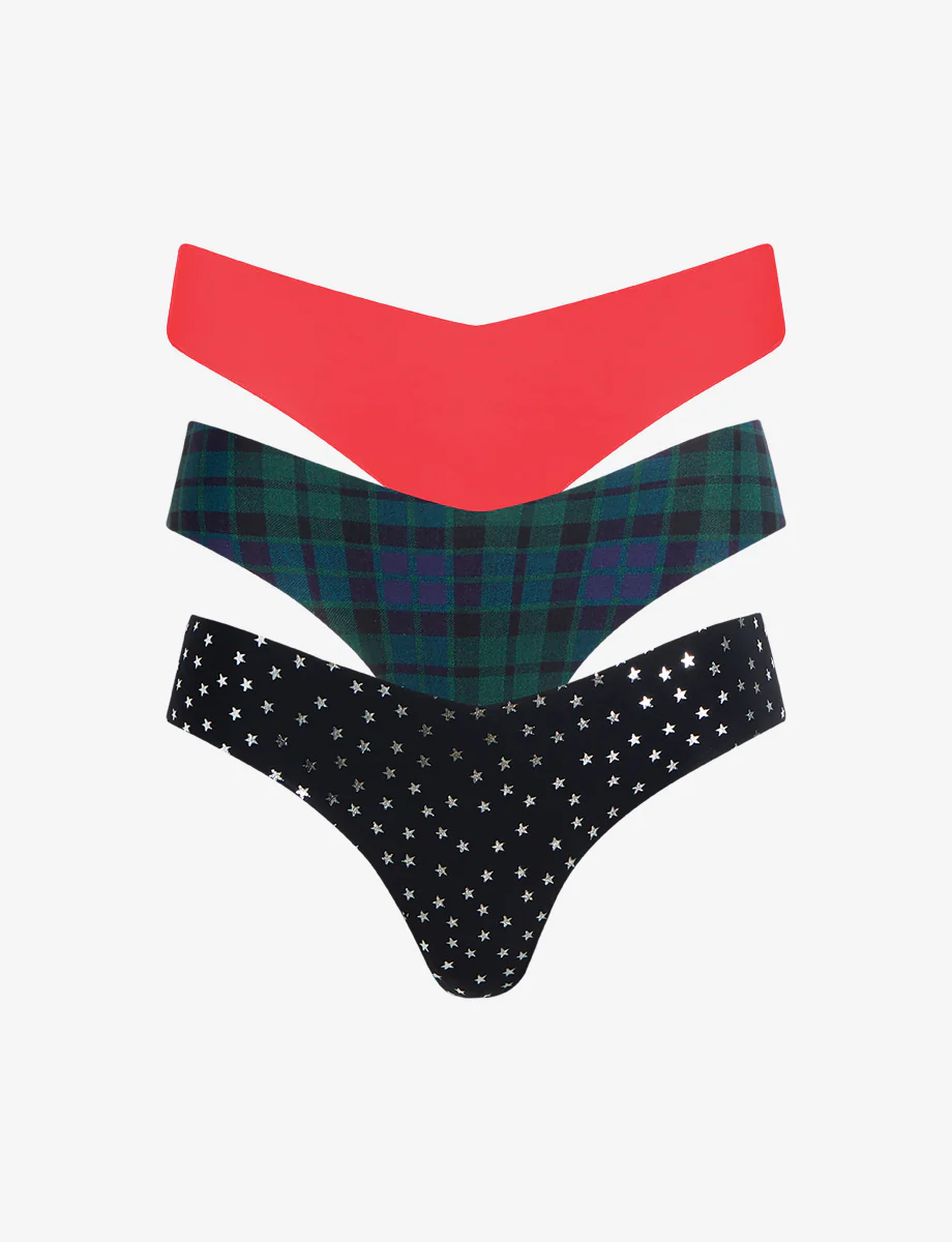 Classic Solid Thong Holiday 3-Pack