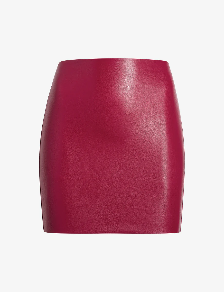Faux Leather Micro-Mini Skirt