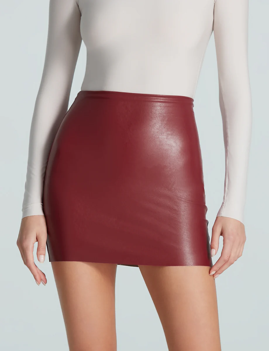 Faux Leather Micro-Mini Skirt