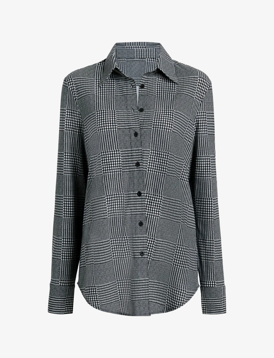 Classic Printed Oversized Button Down Shirt