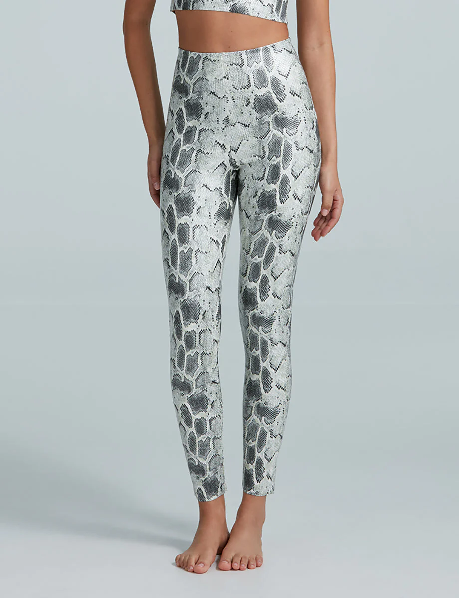 Faux Leather Animal Legging