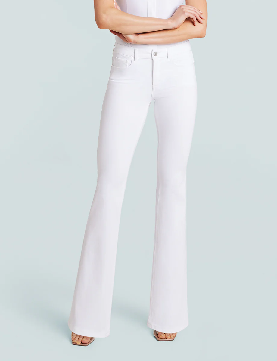 Do It All Denim Five Pocket Mid-Rise Flare