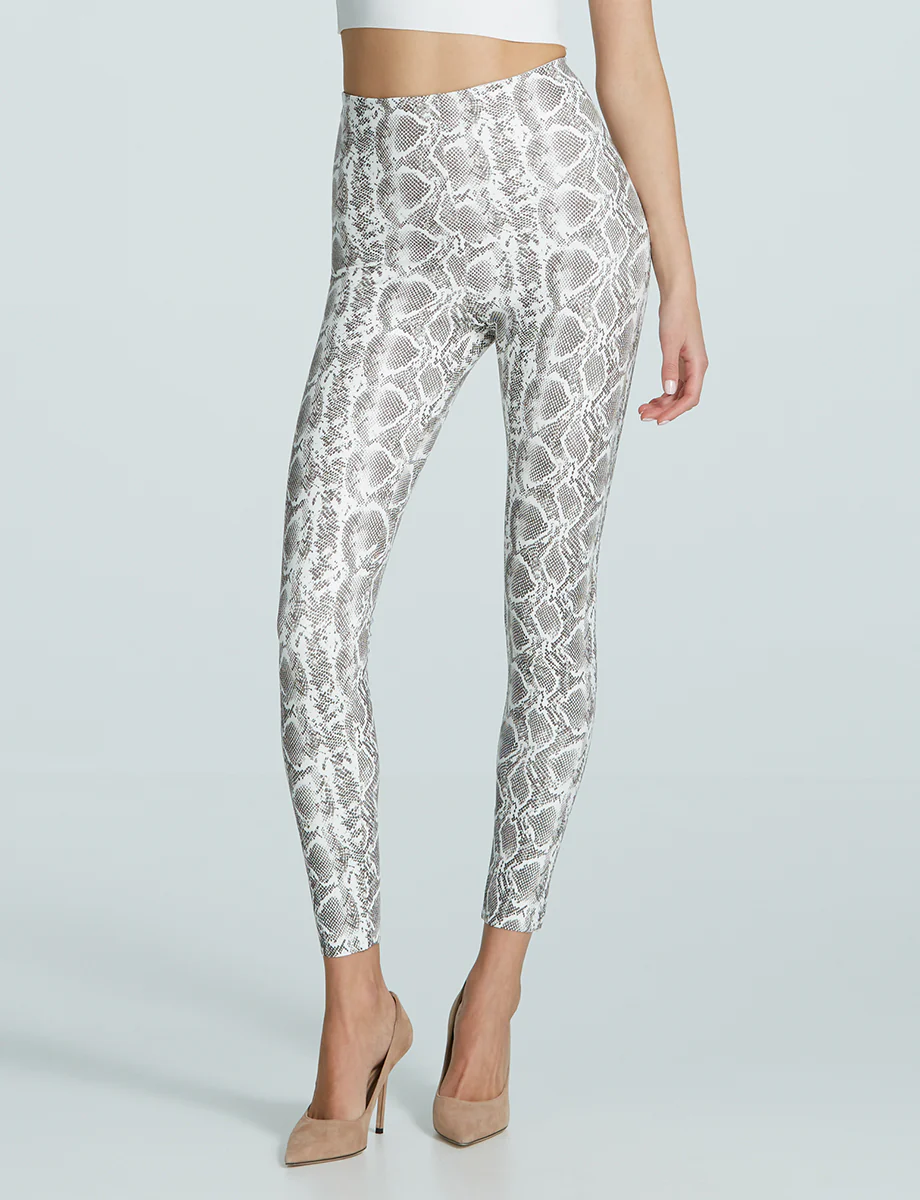 Faux Leather Animal Legging
