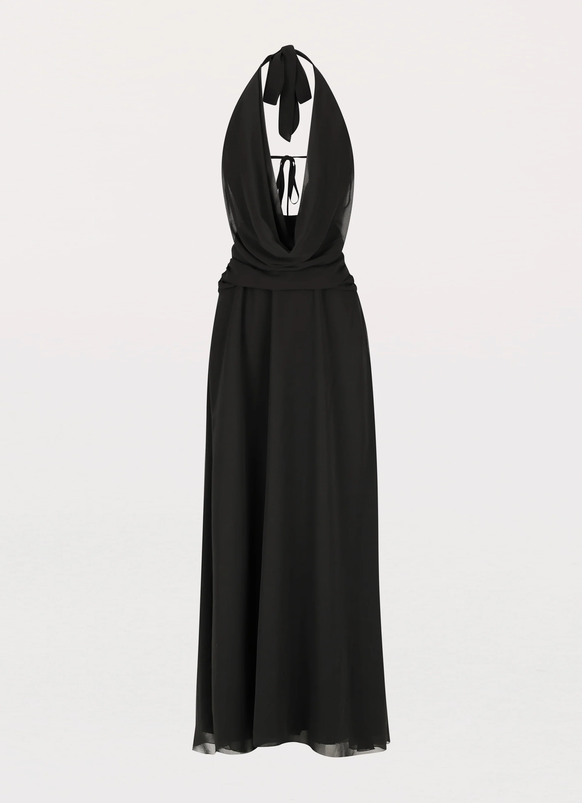 Elysia Chiffon Maxi Dress - Black