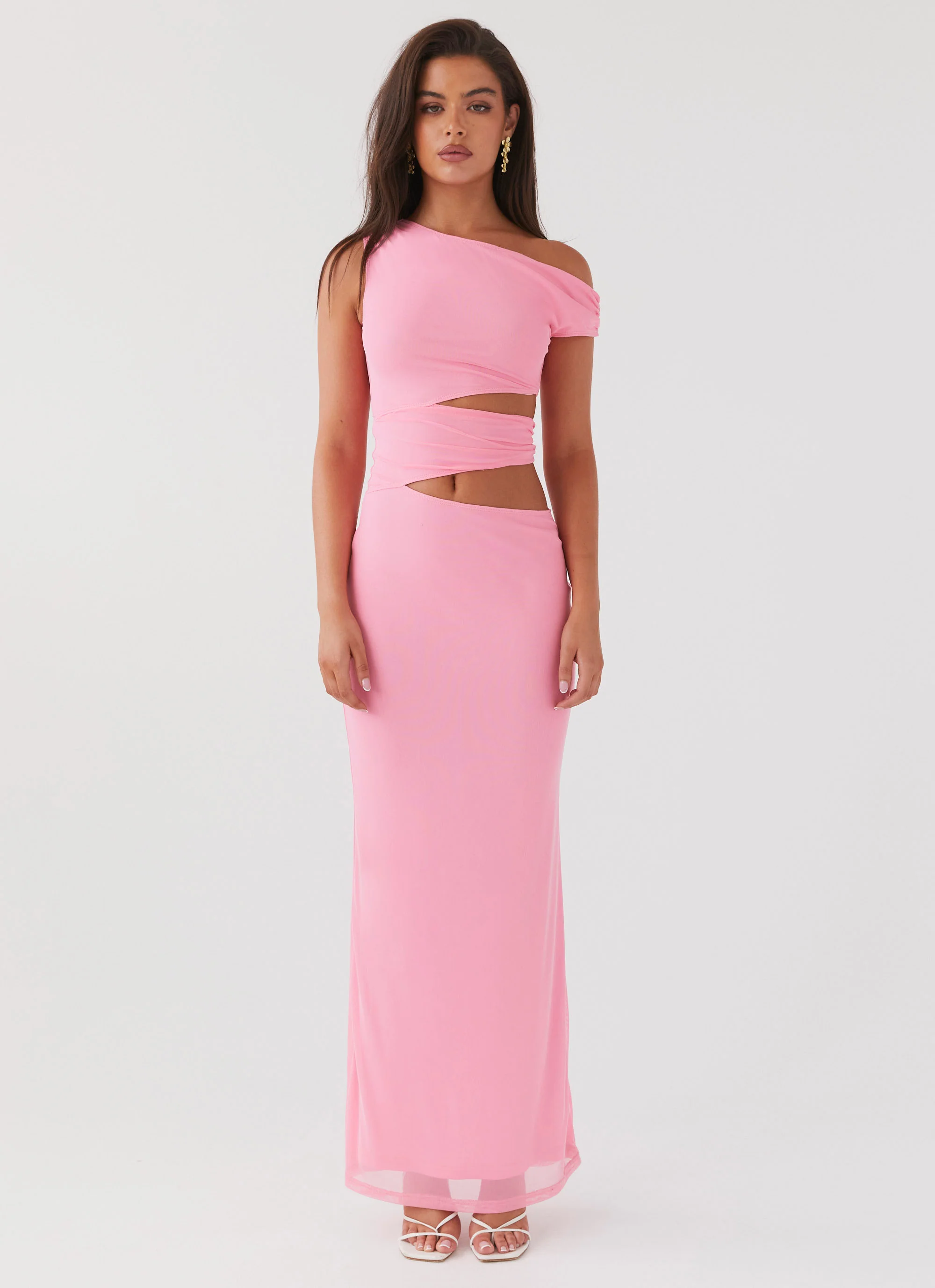 Margot One Shoulder Maxi Dress - Candy