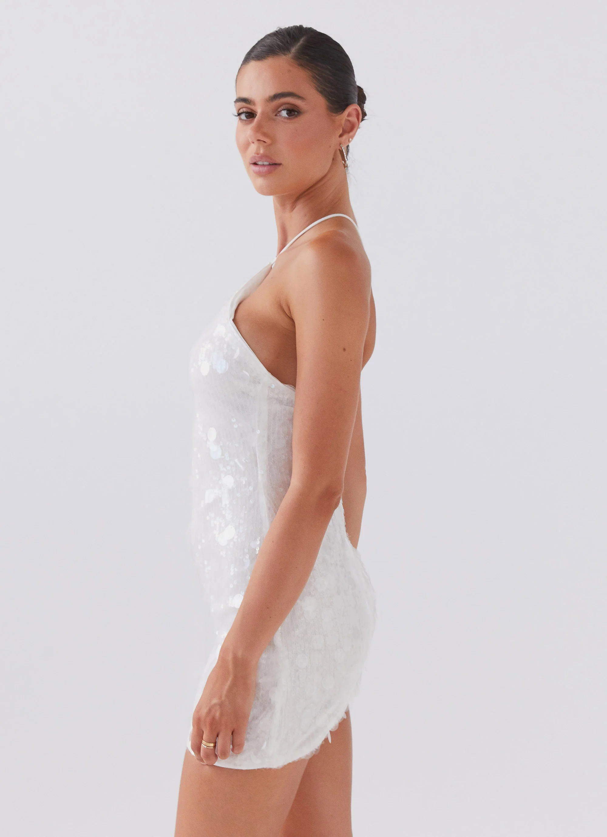 Glitz And Glamour Sequin Mini Dress - Crystal Cloud