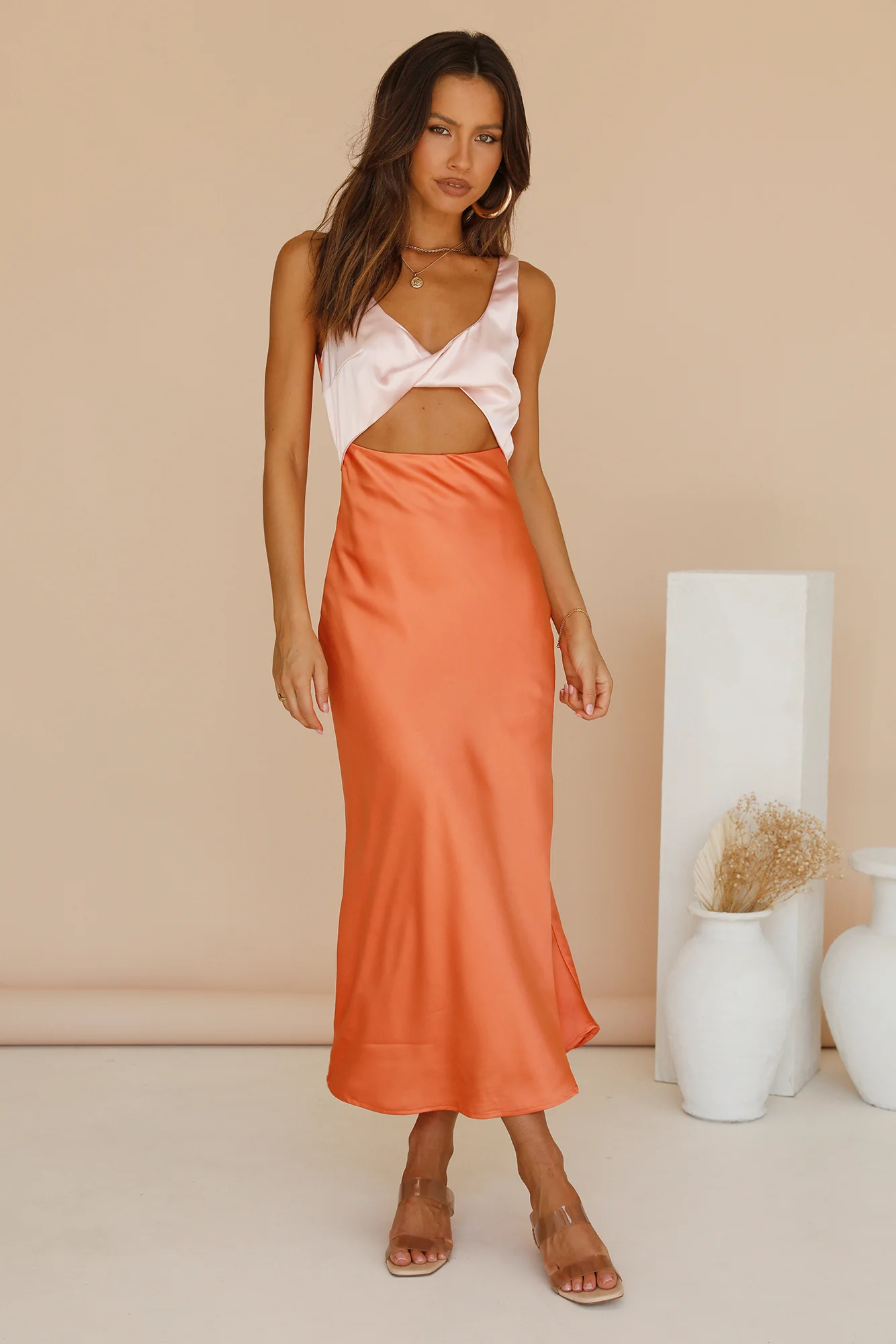 When You Breathe Maxi Dress Orange