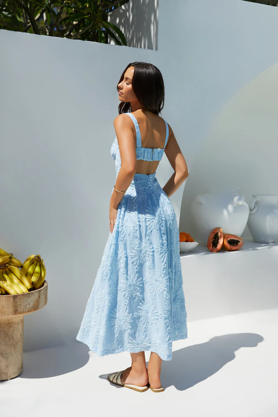 Porcelain Princess Maxi Dress in Blue