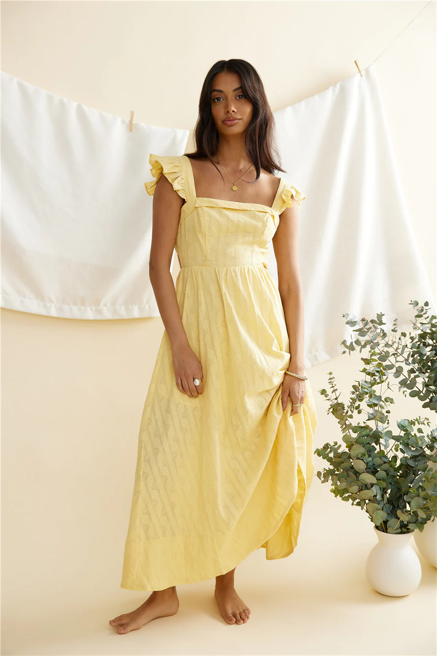 Salty Air Maxi Dress Yellow