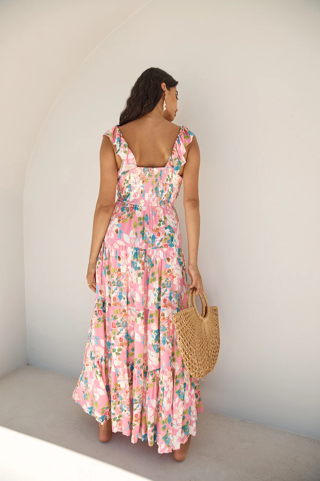 Blossoming Love Maxi Dress Pink