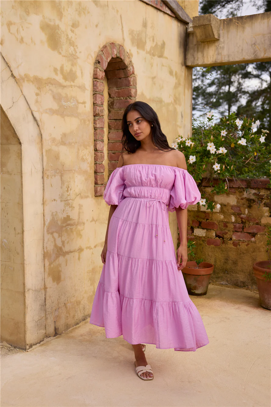 Lush Petal Maxi Dress Pink