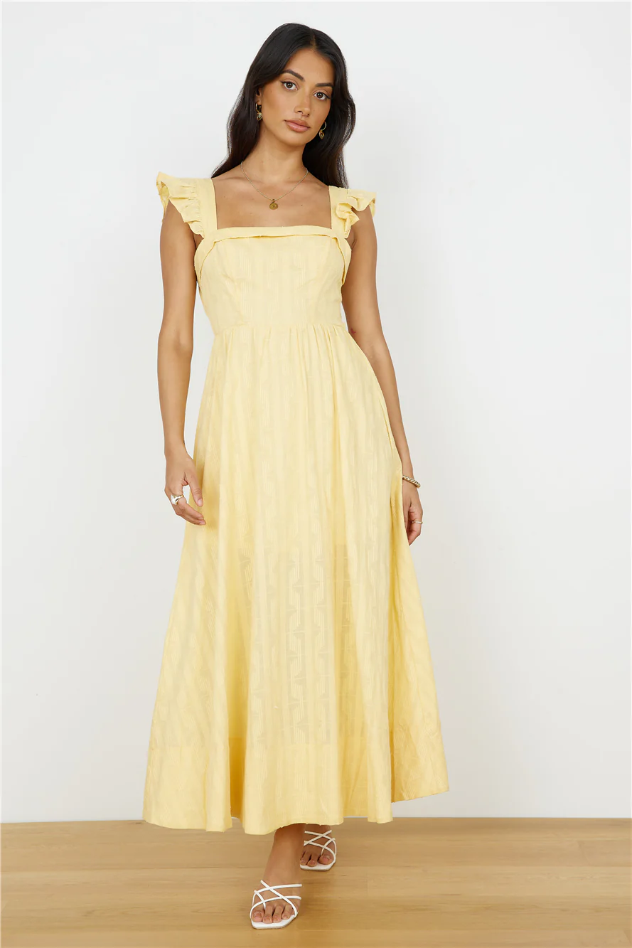 Salty Air Maxi Dress Yellow