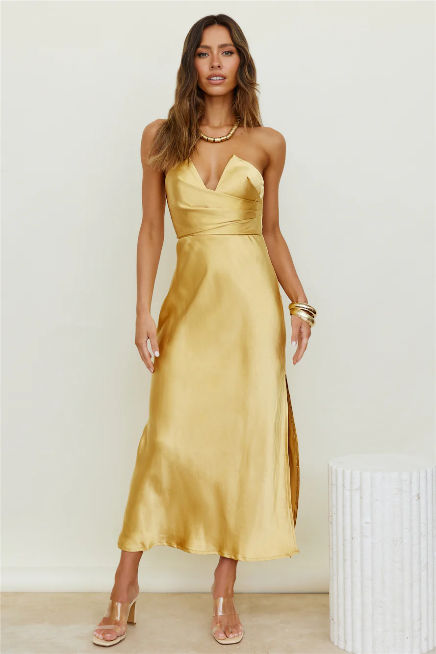 Caraway Maxi Dress Gold