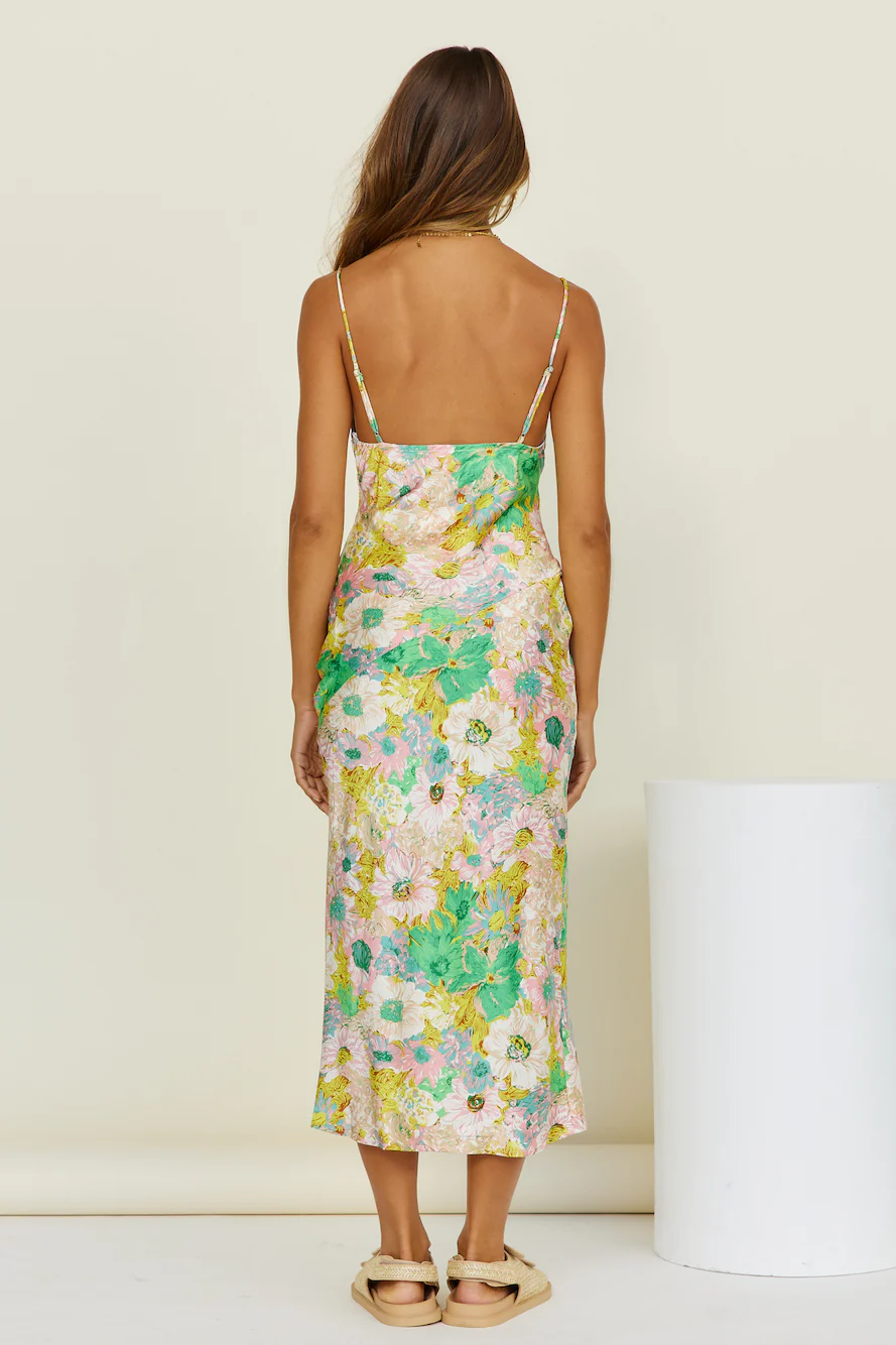 Deja Vu Dreams Midi Dress Green