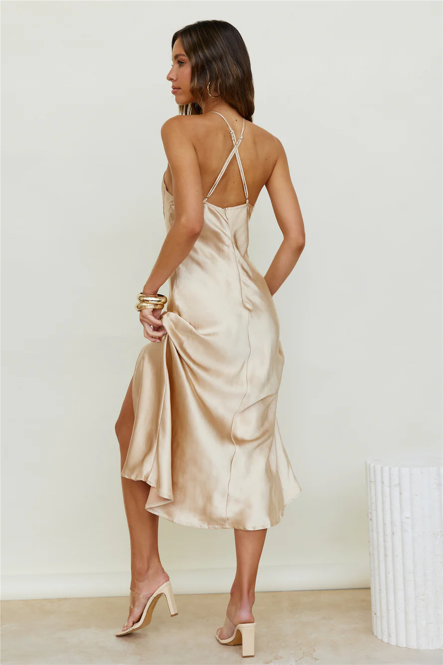 Desert Plains Maxi Dress Champagne