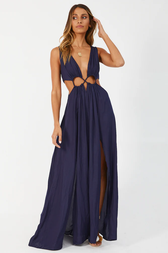 HELLO MOLLY Since I Met You Maxi Dress Ink