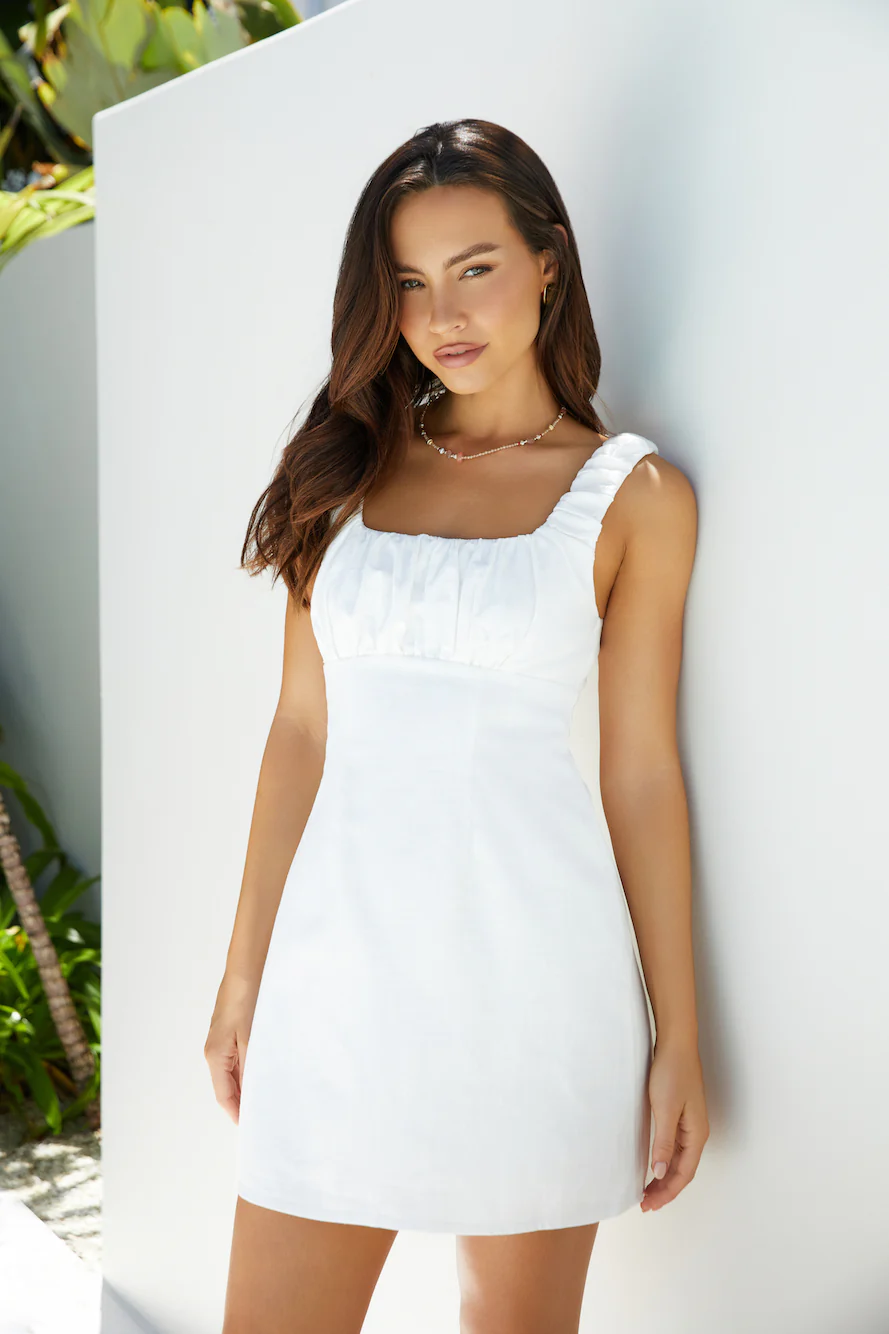 Short and Sweet Mini Dress White