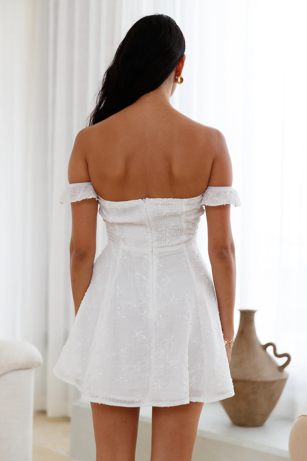 Summer Halo White Mini Dress