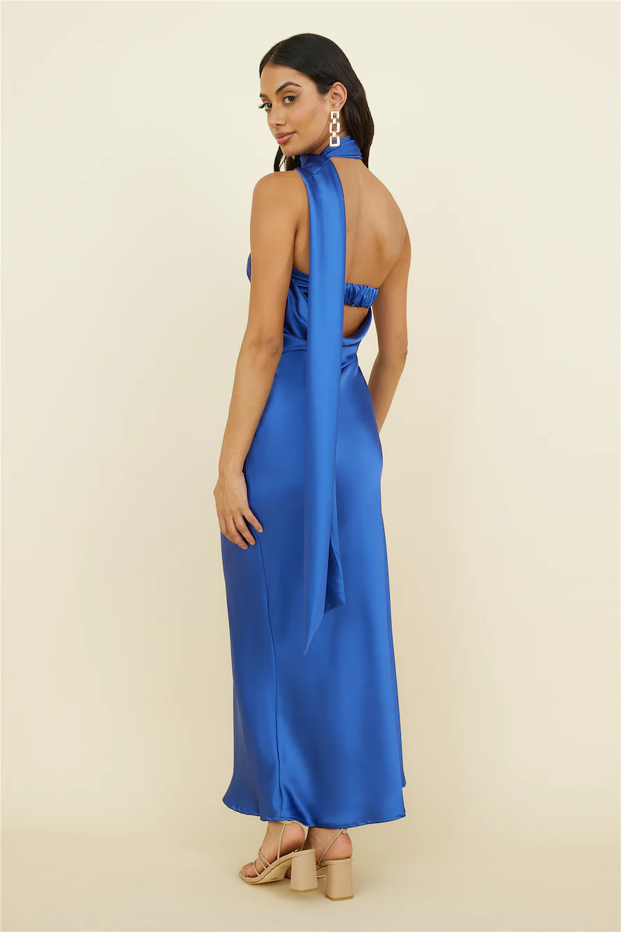 Over The Pond Maxi Dress Navy Blue
