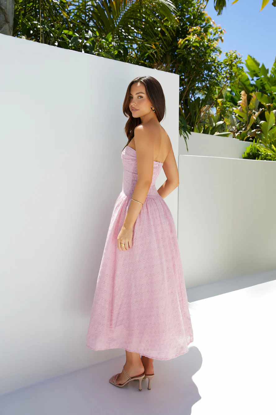 Mimi Moments Strapless Maxi Dress Pink