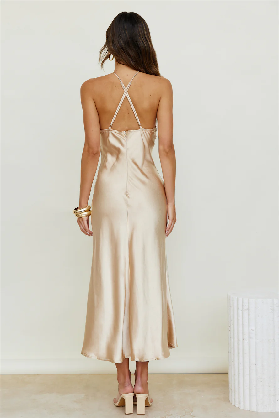 Desert Plains Maxi Dress Champagne