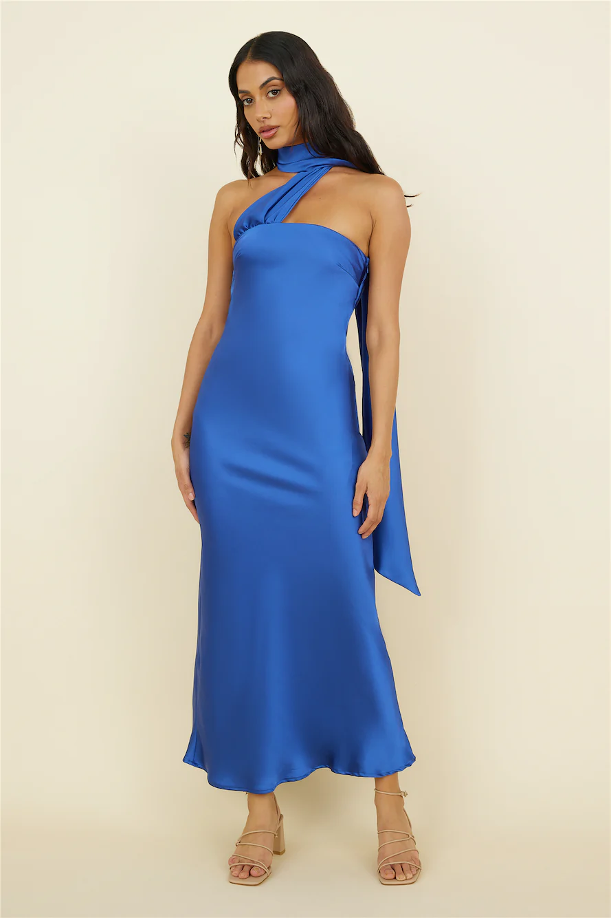 Over The Pond Maxi Dress Navy Blue