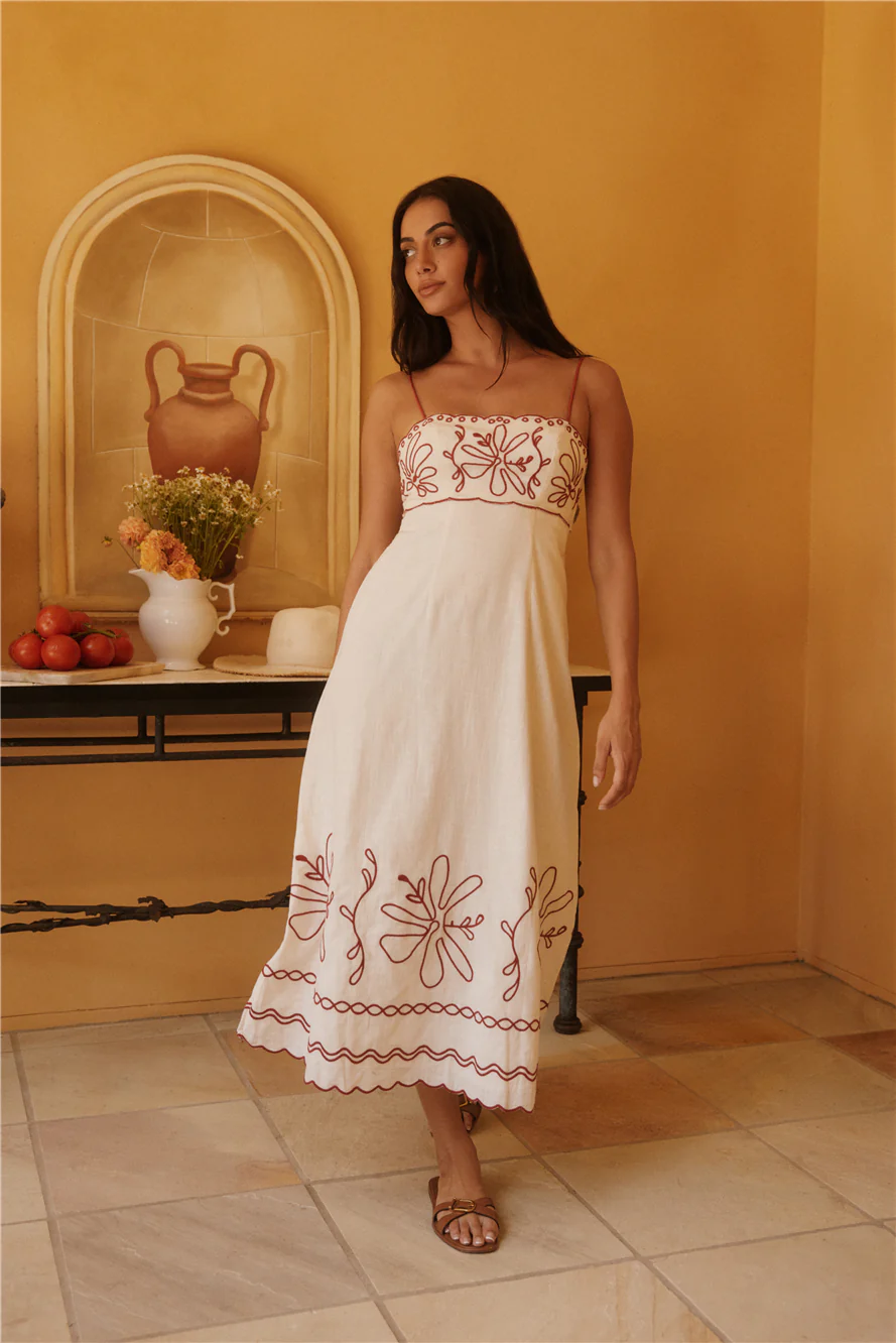 Soft Horizon Maxi Dress Beige
