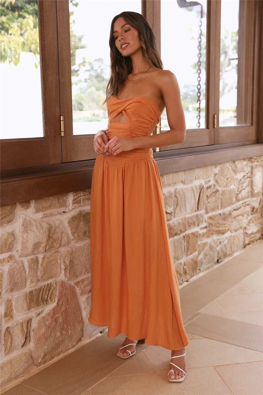 Endless Travels Maxi Dress Orange