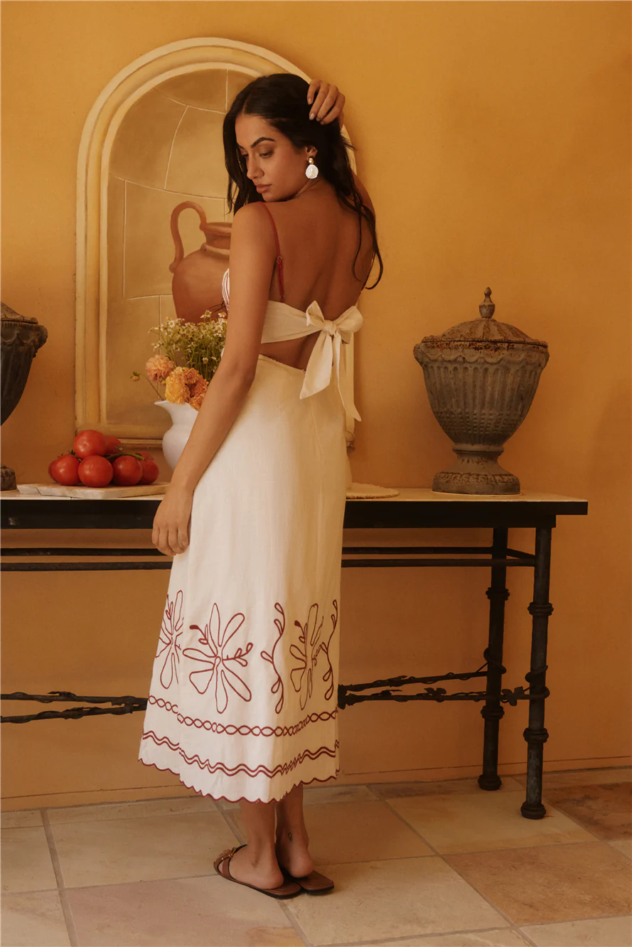 Soft Horizon Maxi Dress Beige
