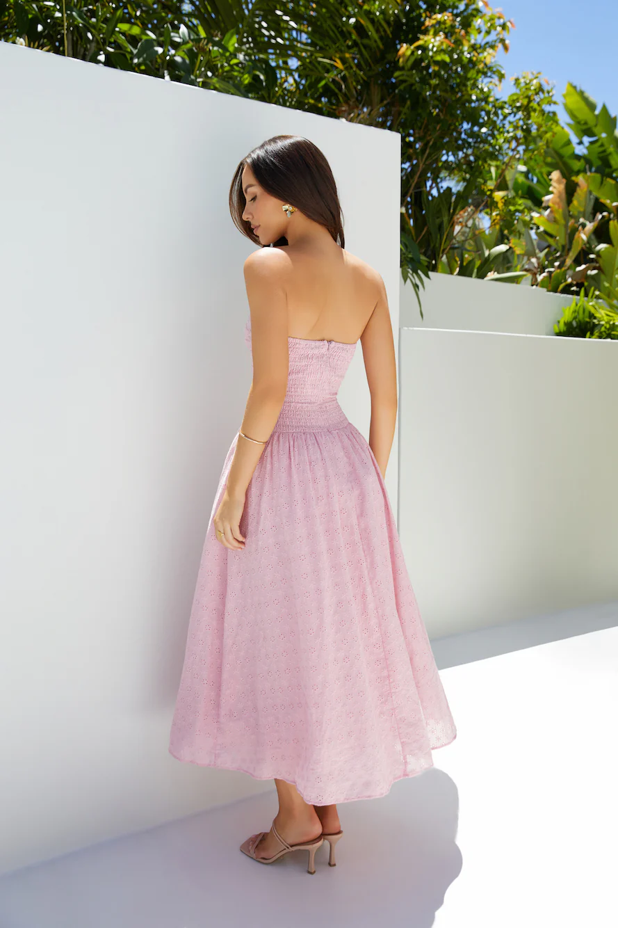 Mimi Moments Strapless Maxi Dress Pink