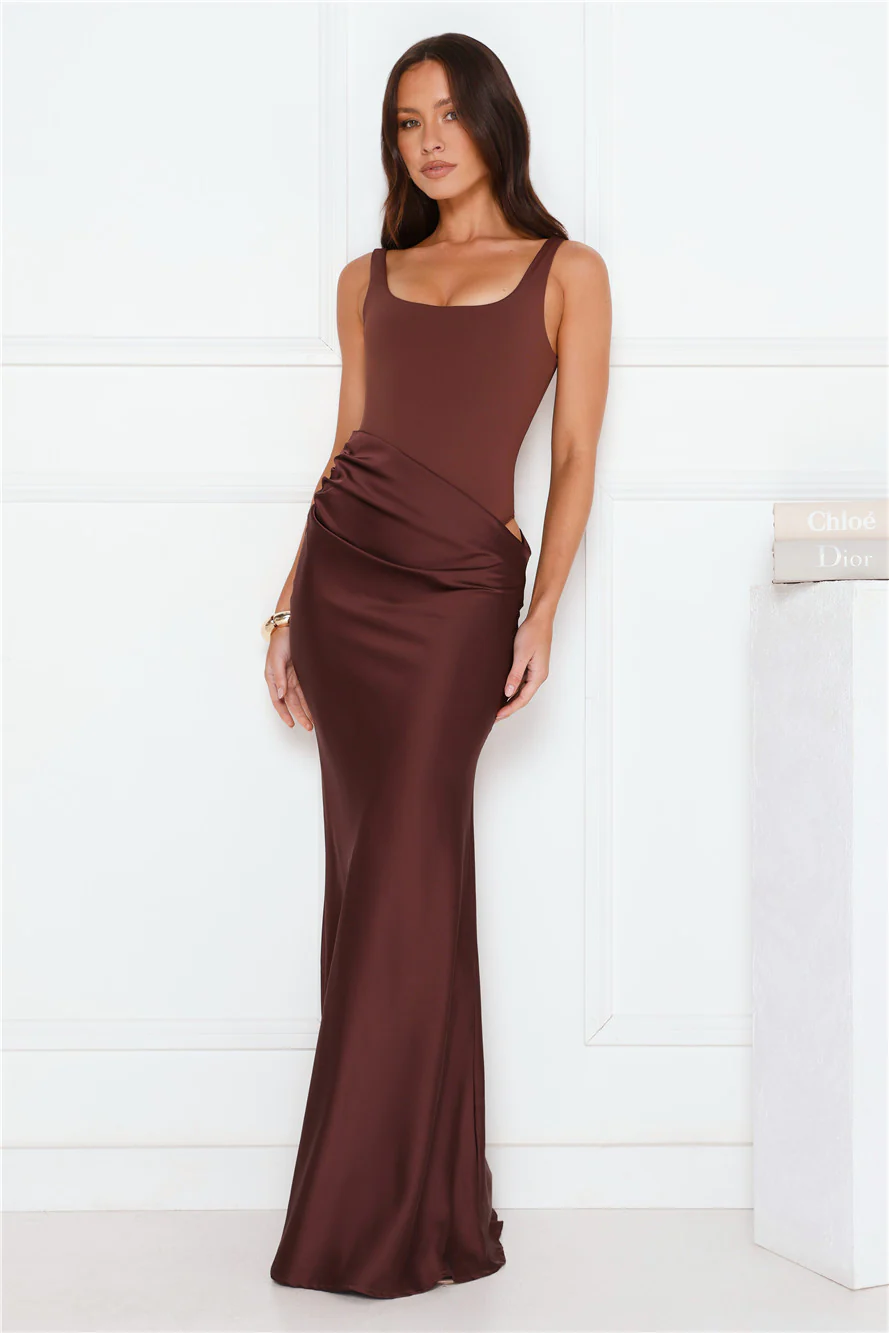 Effortlessly Yours Satin Maxi Dress
