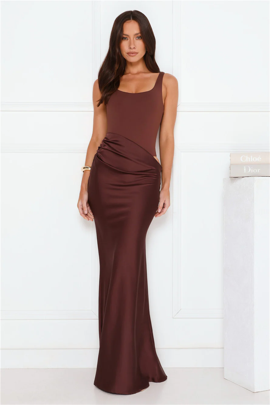 Effortlessly Yours Satin Maxi Dress