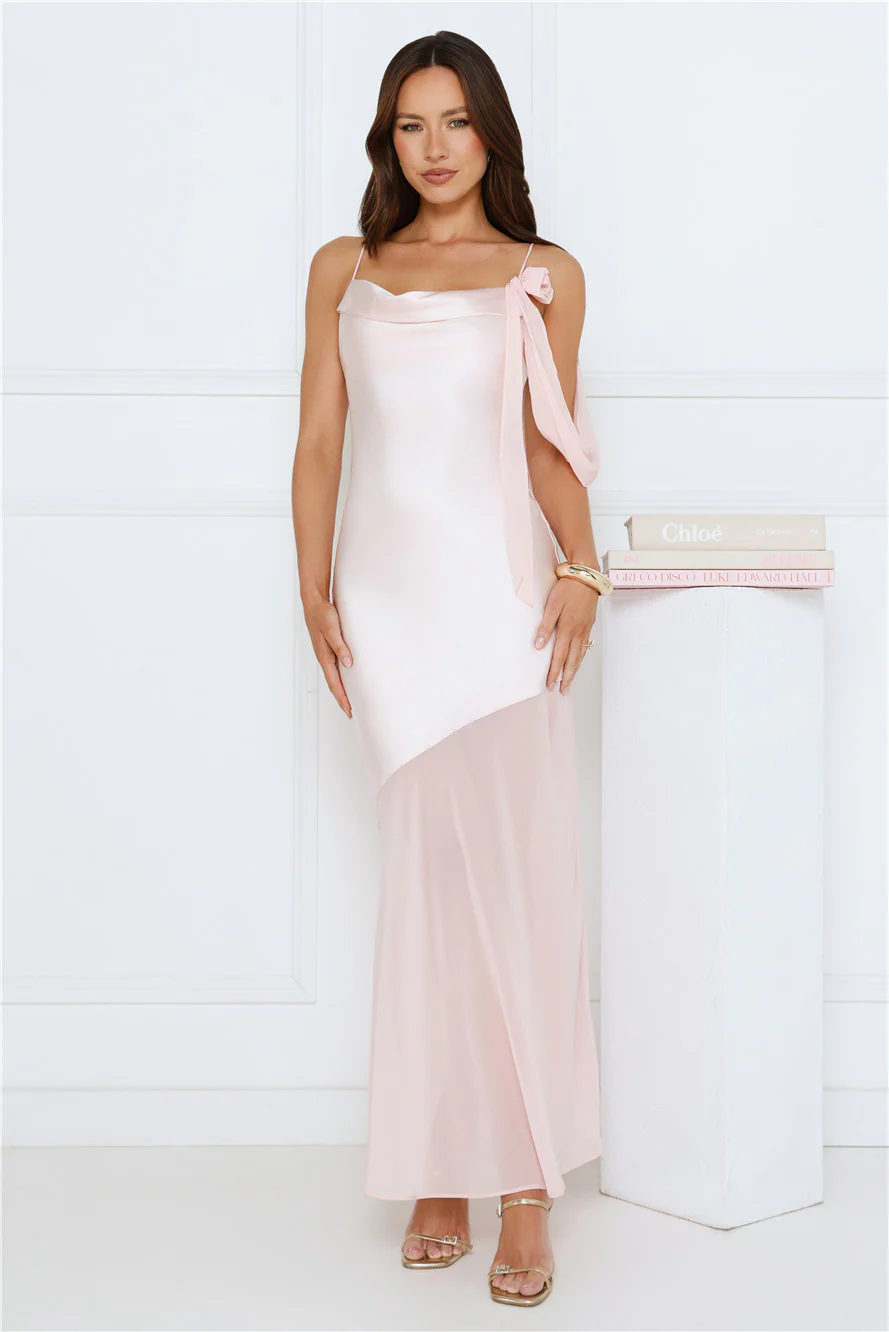 Proposal Satin Maxi Dress Pink
