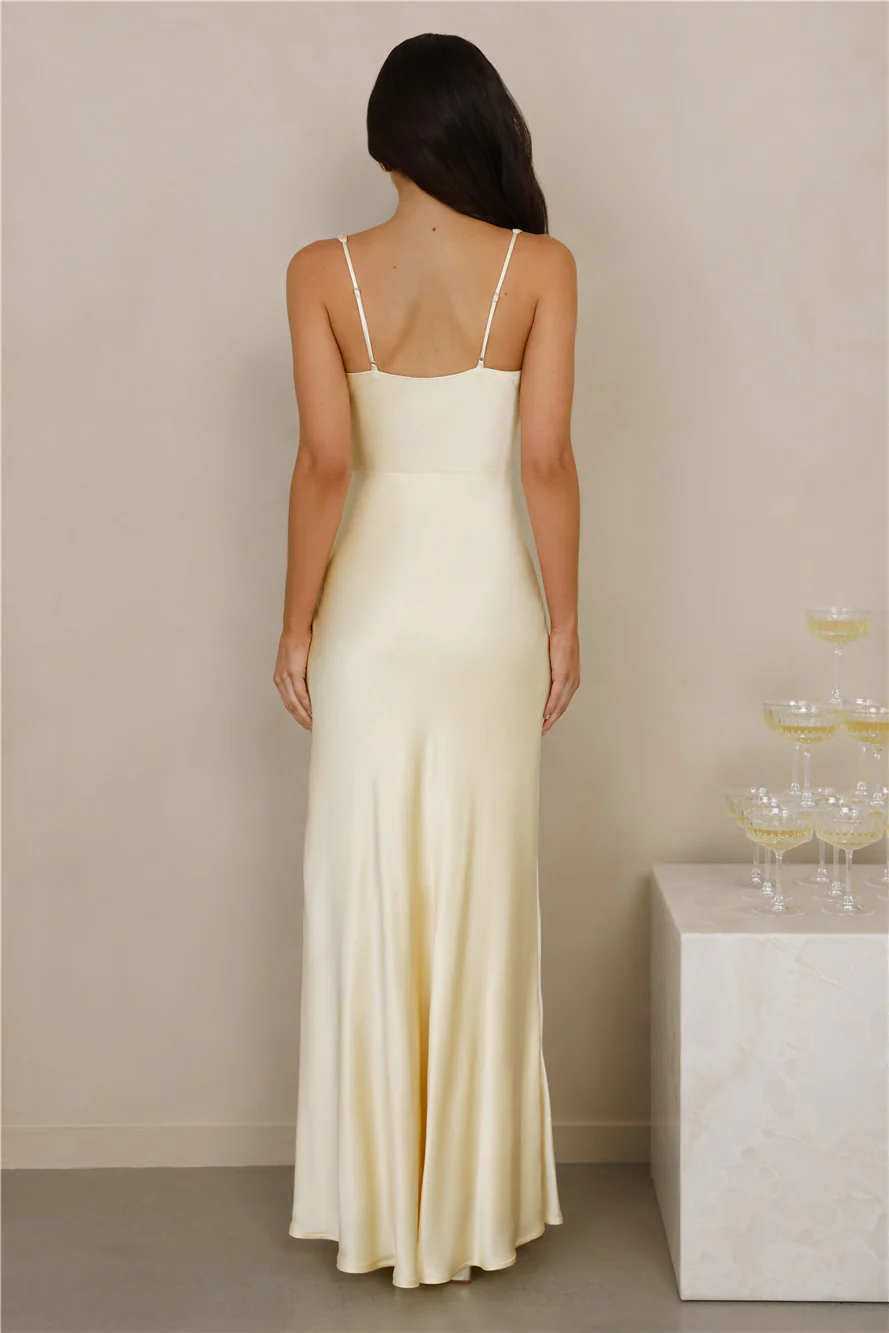The Evelina Satin Maxi Dress
