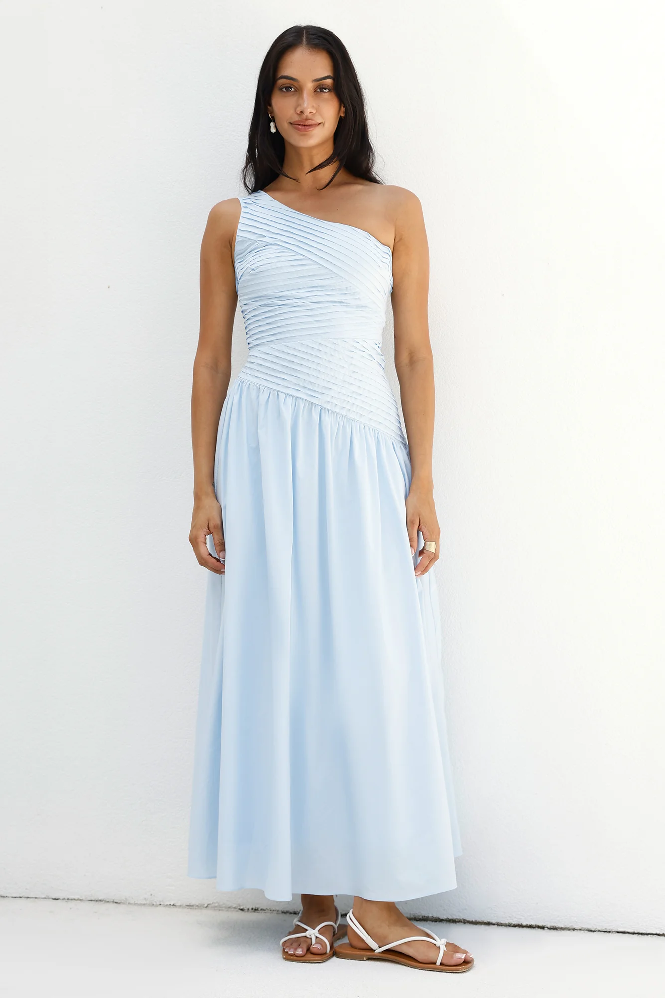 Seashell Moments One Shoulder Maxi Dress