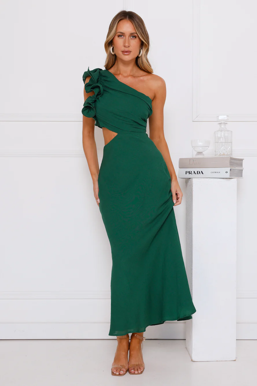 In These Moments One Shoulder Maxi Dress