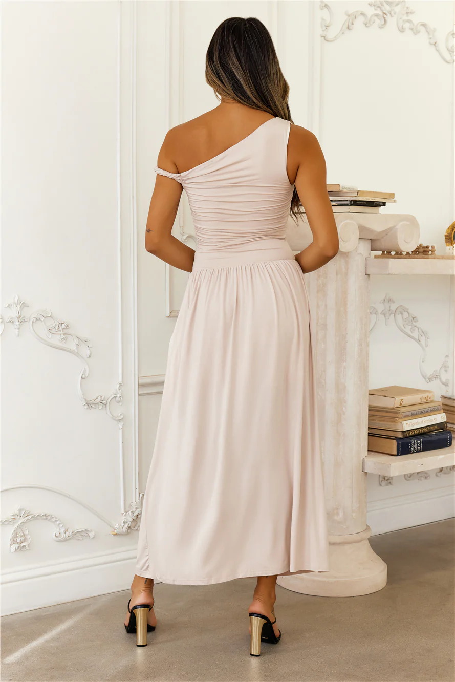 Coastal Daydream Off Shoulder Midi Dress