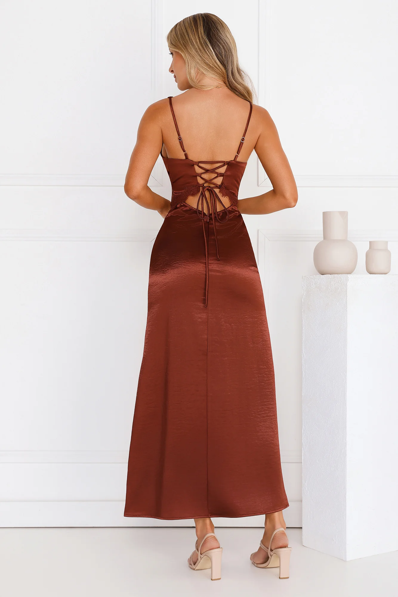 That Girl Theory Satin Maxi Dress