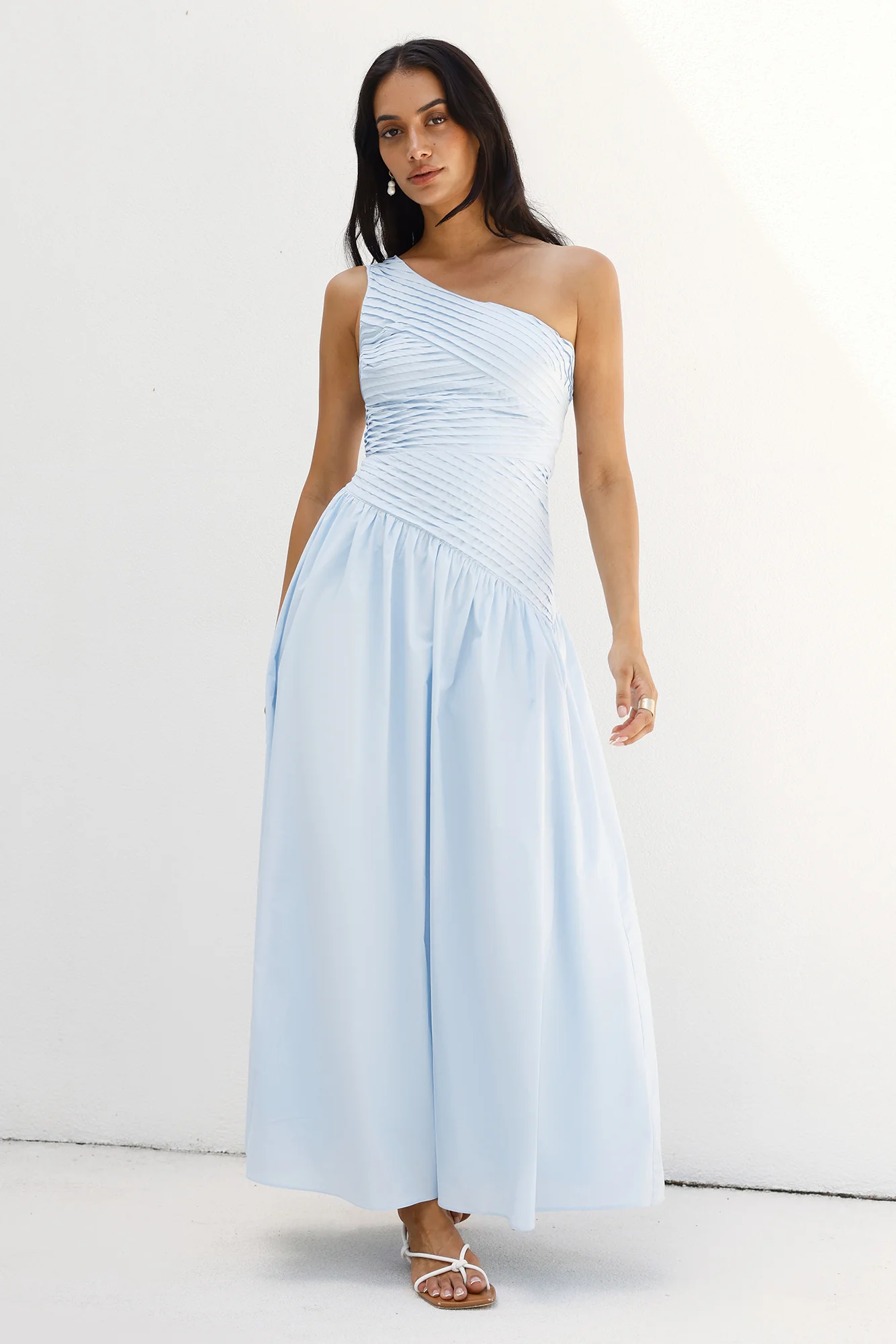 Seashell Moments One Shoulder Maxi Dress