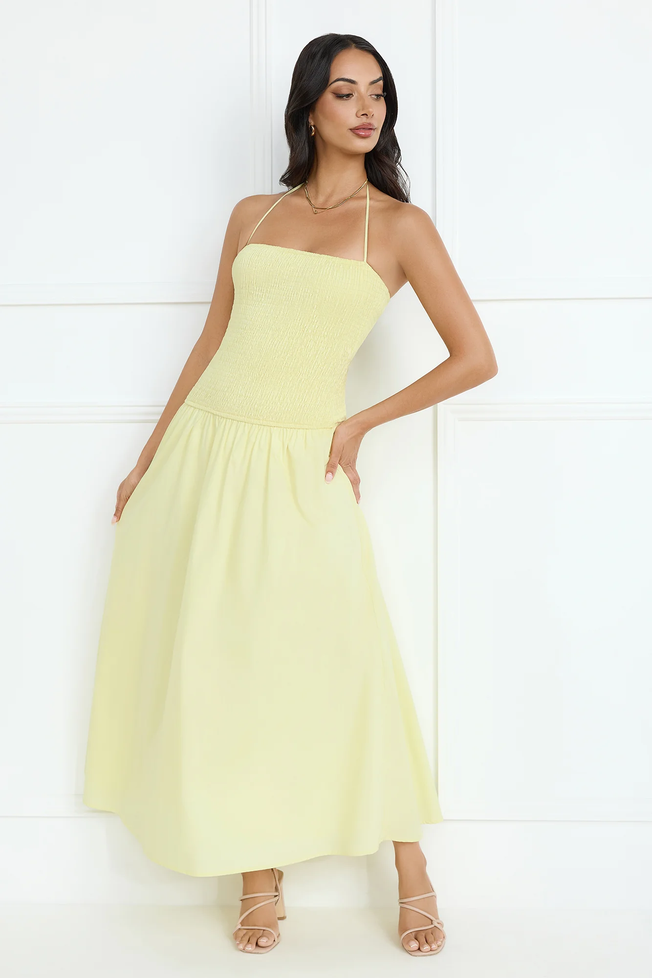 Unmatched Energy Halter Maxi Dress